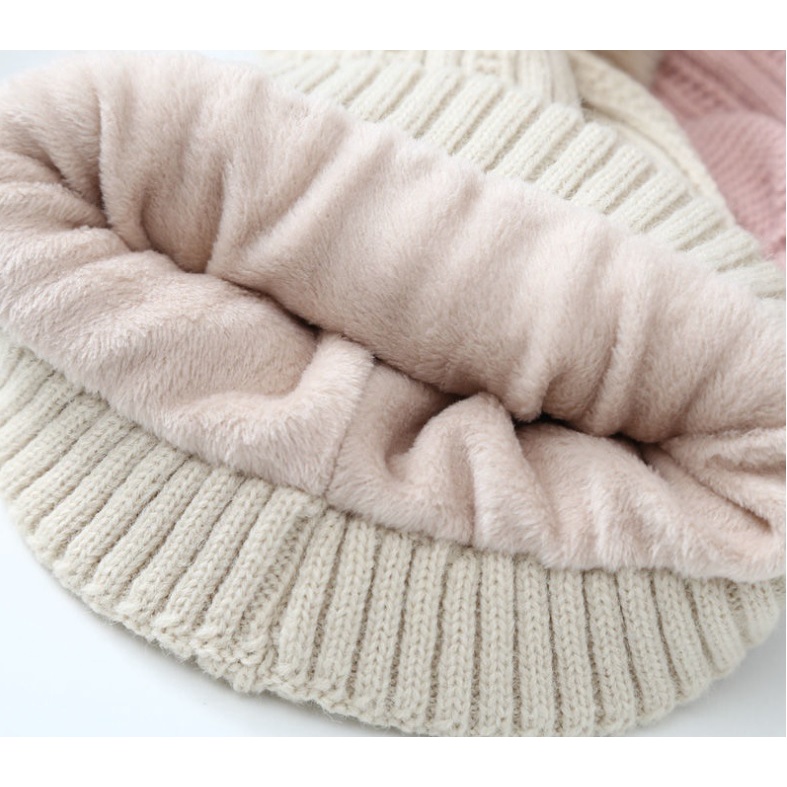 SET MŨ LEN + KHĂN LEN MINKBABY CHO BÉ 3-10 TUỔI