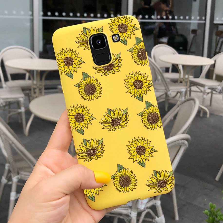 Ốp Điện Thoại TPU Dẻo Họa Tiết Hoa Cúc & Bươm Bướm Xinh Xắn Cho Samsung Galaxy J6 J6+ Plus 2018 Samsung J6 Plus J610F