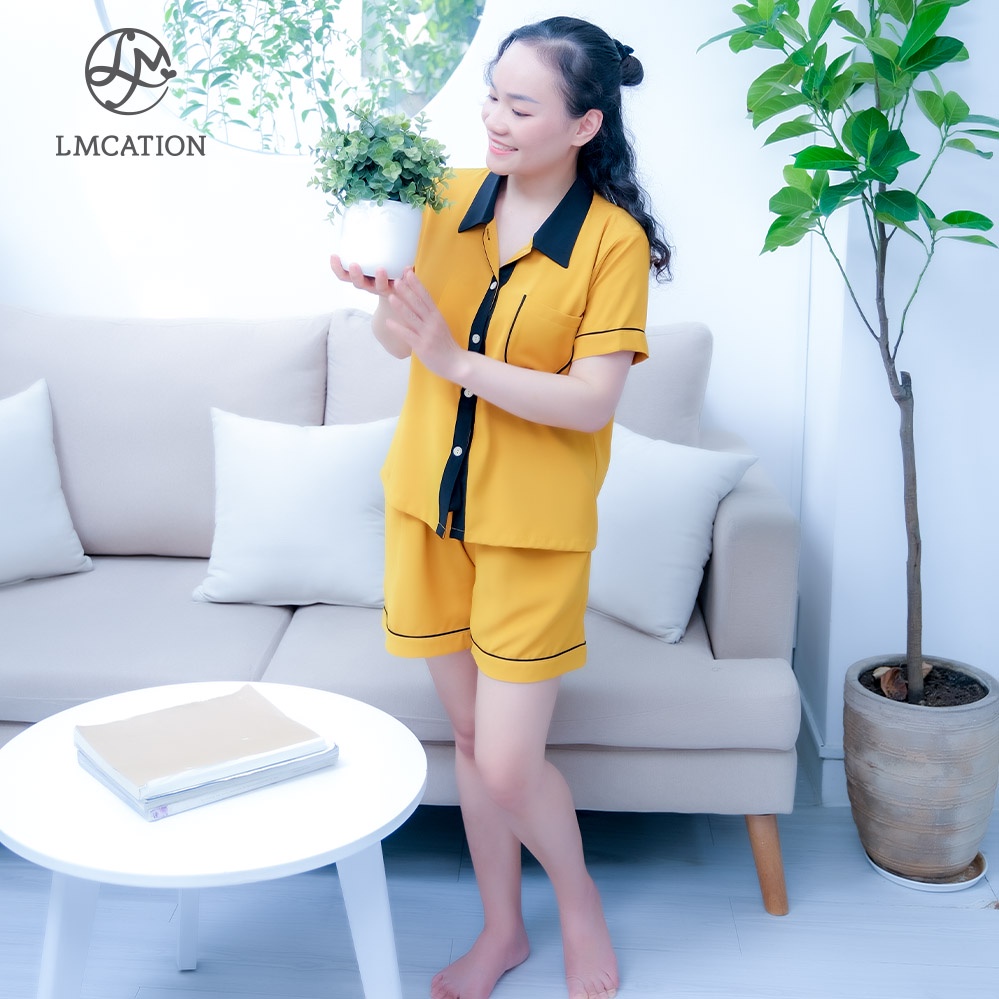 Quần đùi pijama LMcation Alia - Màu vàng cam