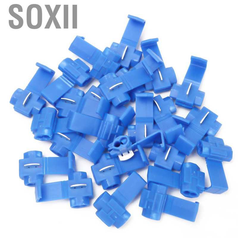 Soxii 25Pcs Solderless Quick Splice Snap Wire Connector 0.75-2.5mm²/AWG 14 to 18