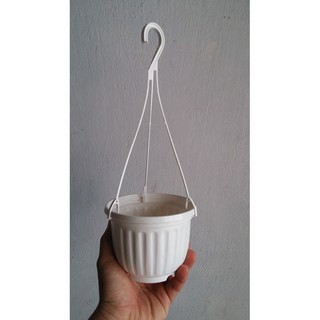 Chậu treo tròn 11x9 màu trắng