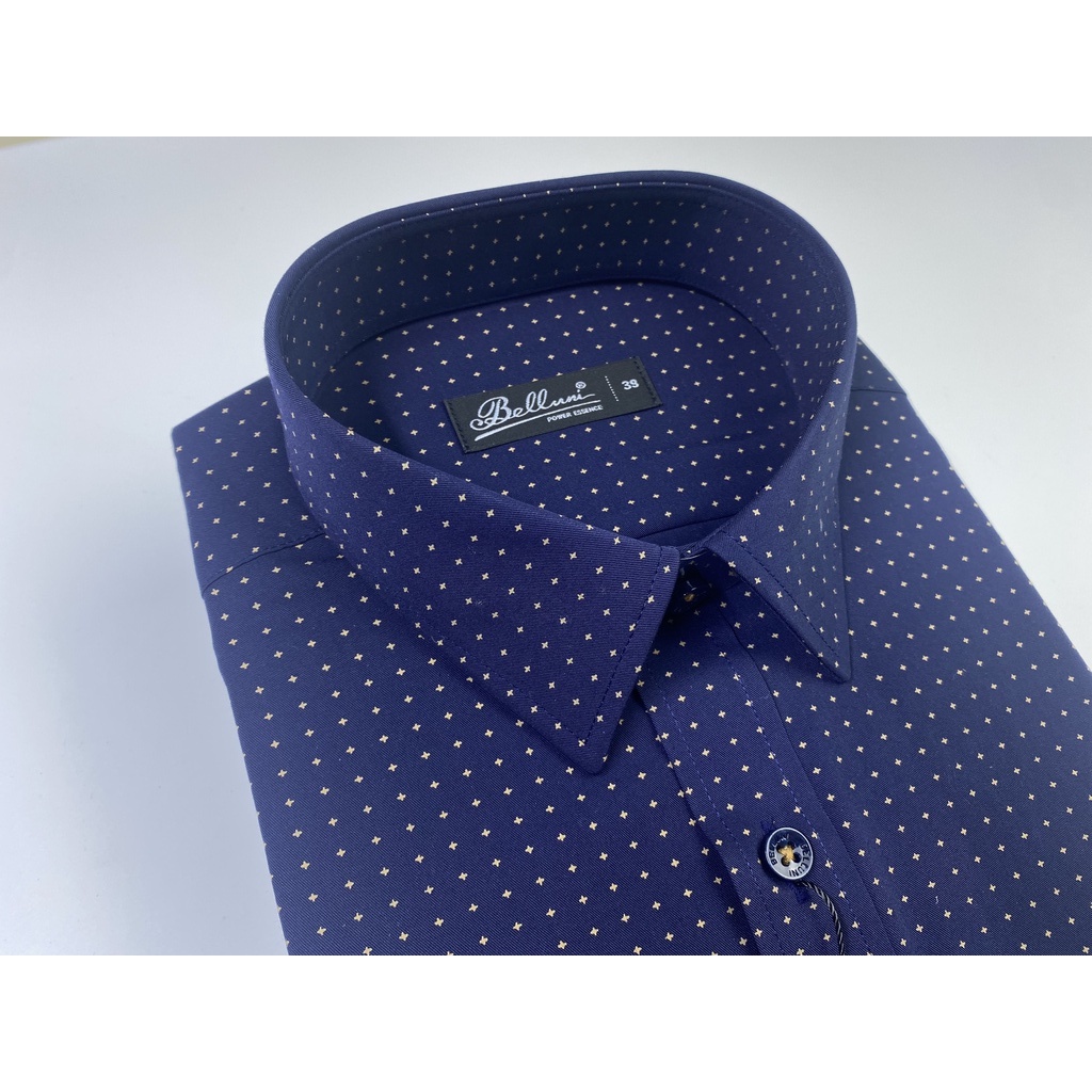 Áo Sơ mi nam ngắn tay Belluni chất Banana thoáng mát ít nhăn hoạ tiết sang trọng ABN.BAN.BE.208.B