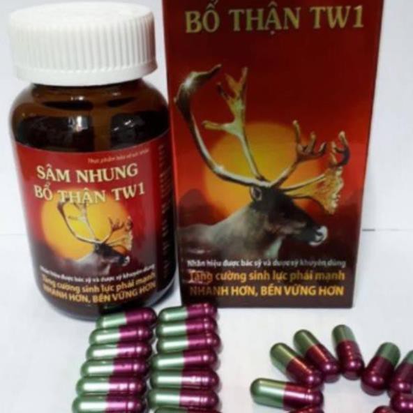 SÂM NHUNG BỔ THẬN TW1 HỘP 1 LỌ 30VIÊN , tăng cường sinh lý nam giới, bổ thận tráng dương, BỔ SUNG VITAMIN TỐT CHO CƠ THỂ