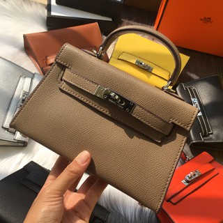 TÚI KELLY size mini tag bạc