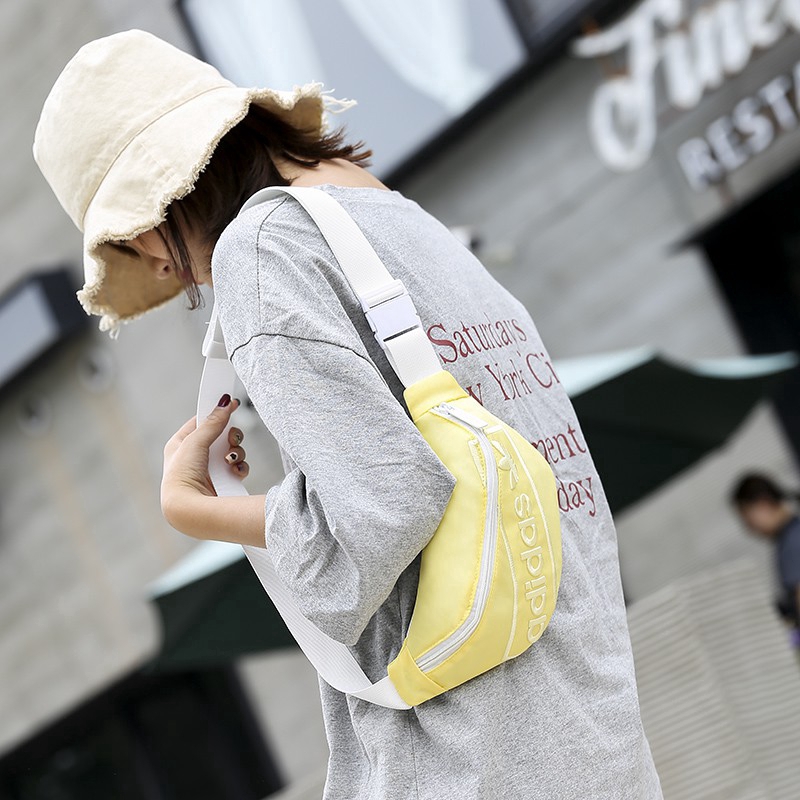 Túi đeo chéo thêu logo Adidas thời trang thể thao cho nam và nữ