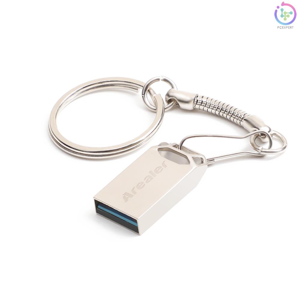 Arealer USB Flash Drive USB3.0 Mini Portable U Disk 64GB Pendrives Car Pen Drive for PC Laptop (Silver)