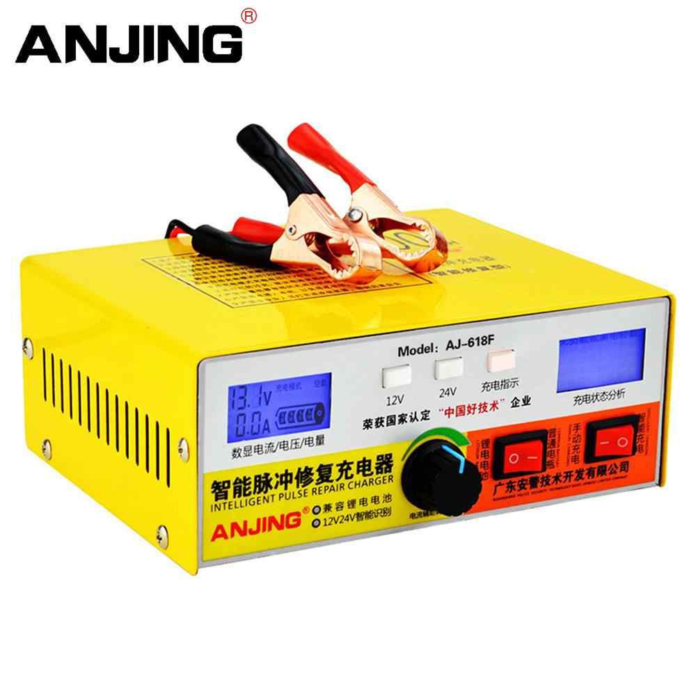 Sạc Ắc Quy Tạo Sung Tự động Sữa Chữa Thông Minh 12v - 24v 400 Ah - Bộ sạc acquy ô tô Xe máy AJ-618F