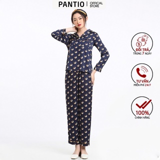 Bộ đồ ngủ chất liệu lanh kèm hoạ tiết  BMN5011 - PANTIO