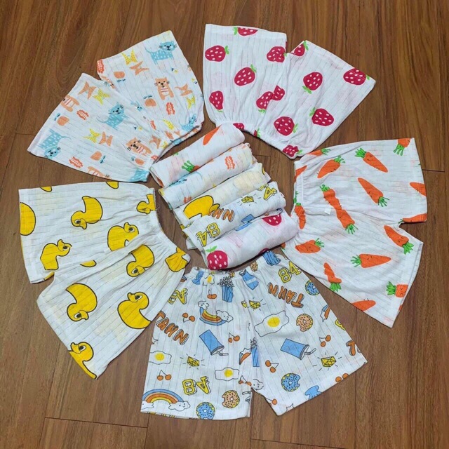 Set 10 quần cotton giấy cho bé