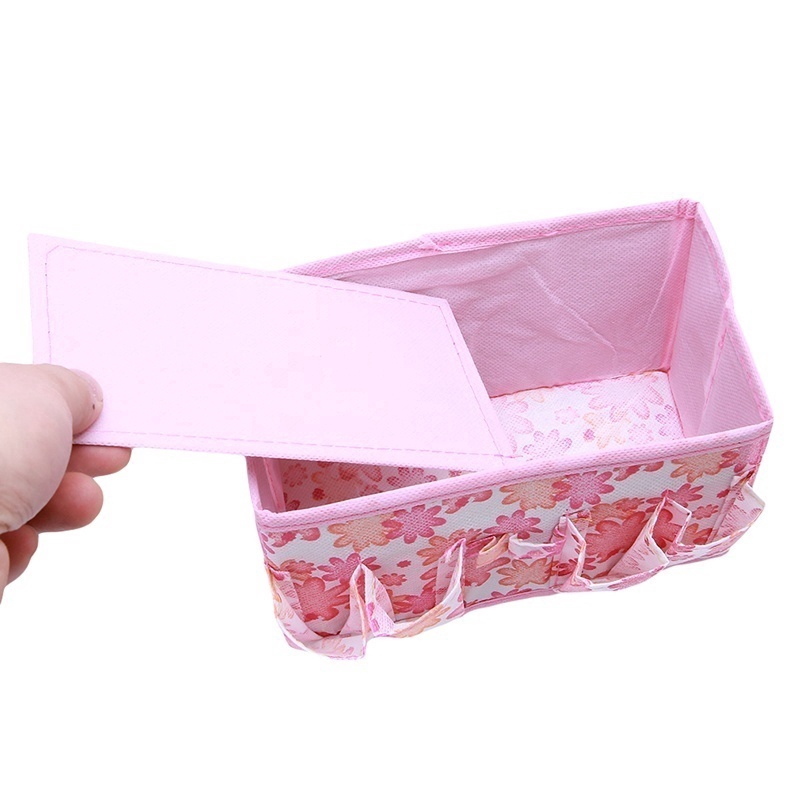 Hộp đựng dụng cụ trang điểm để bàn bằng vải không dệt gấp gọn tiện lợi