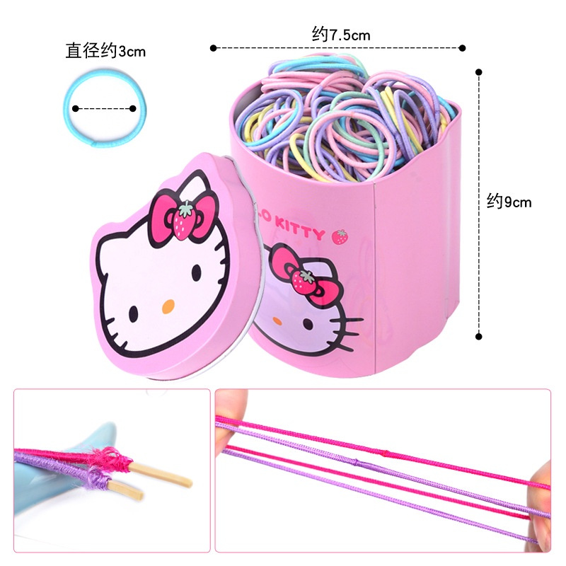 Set 100 dây buộc tóc phong cách hoạt hình xinh xắn chất lượng cao cho các bé