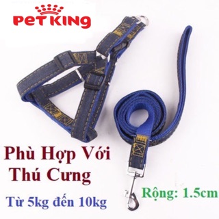 Dây Dắt Kèm Vòng Cổ Dạng Yếm Cho Thú Cưng