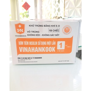 Hộp 100 Cây Bơm Kim Tiêm Tiểu Đường Insullin 1CC ( 30G )