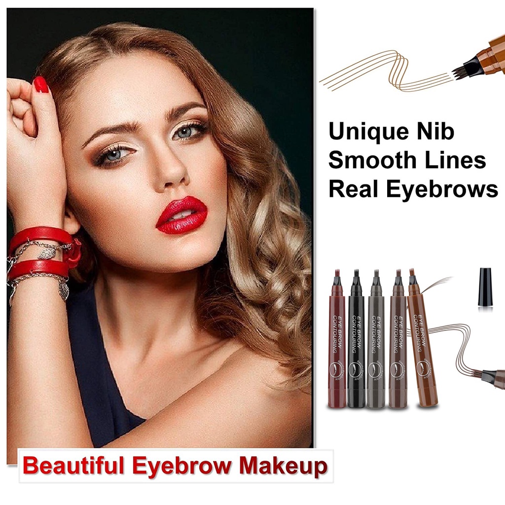 [Hàng mới về] Bút chì kẻ lông mày chống thấm nước không nhòe lâu trôi dễ lên màu