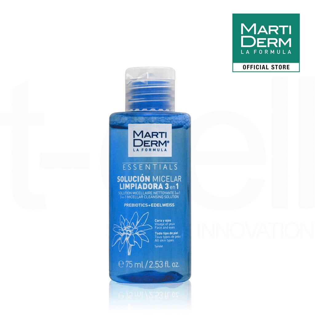 Nước Tẩy Trang Martiderm Essentials Micellar Cleansing Solution 3 In 1 75ml - 300ml