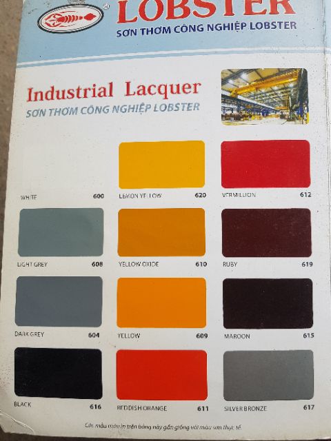 Sơn thơm công nghiệp LOBSTER  800ml các màu