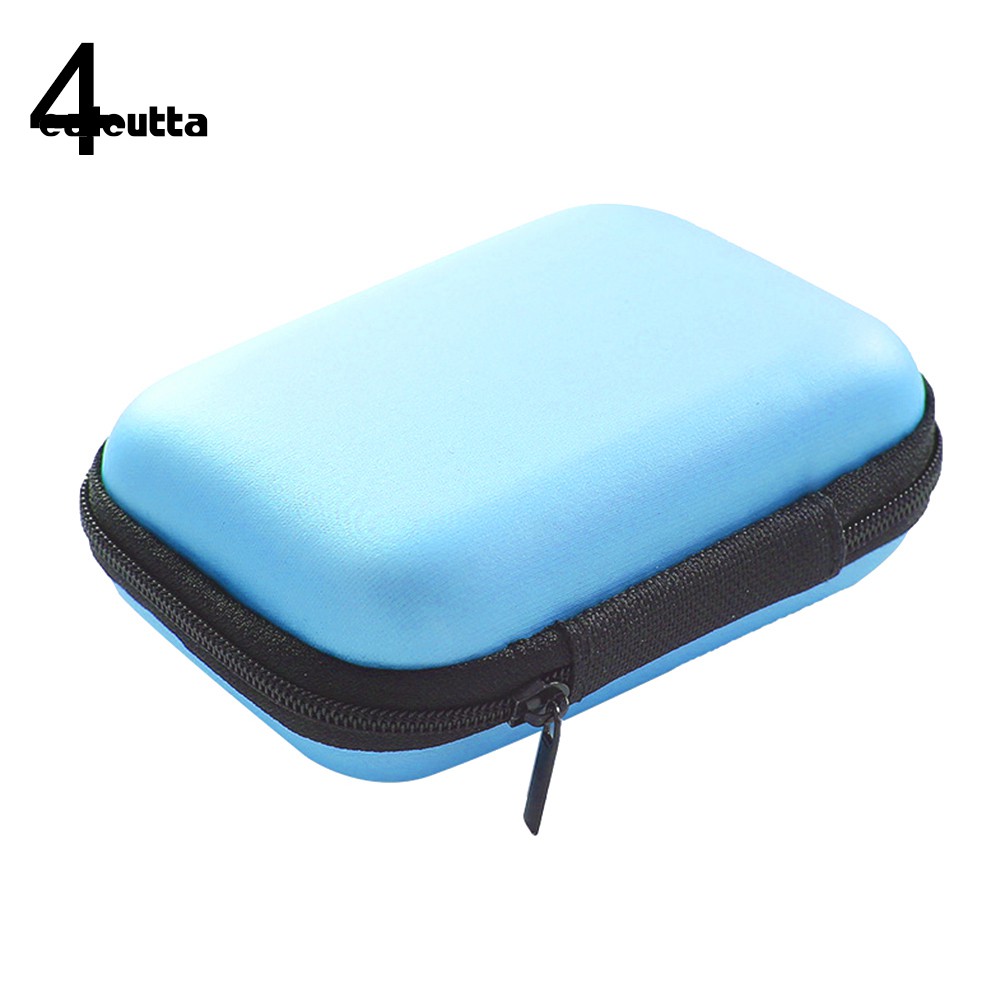 【Ready stock】Portable Square/Rectangle Nylon USB Disk Earphones Storage Bag Organizer Case