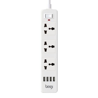Ổ CẮM ĐIỆN ĐA NĂNG BAGI 3 Ổ CẮM 4 USB DÂY DÀI 2M BAGI CHÍNH HÃNG