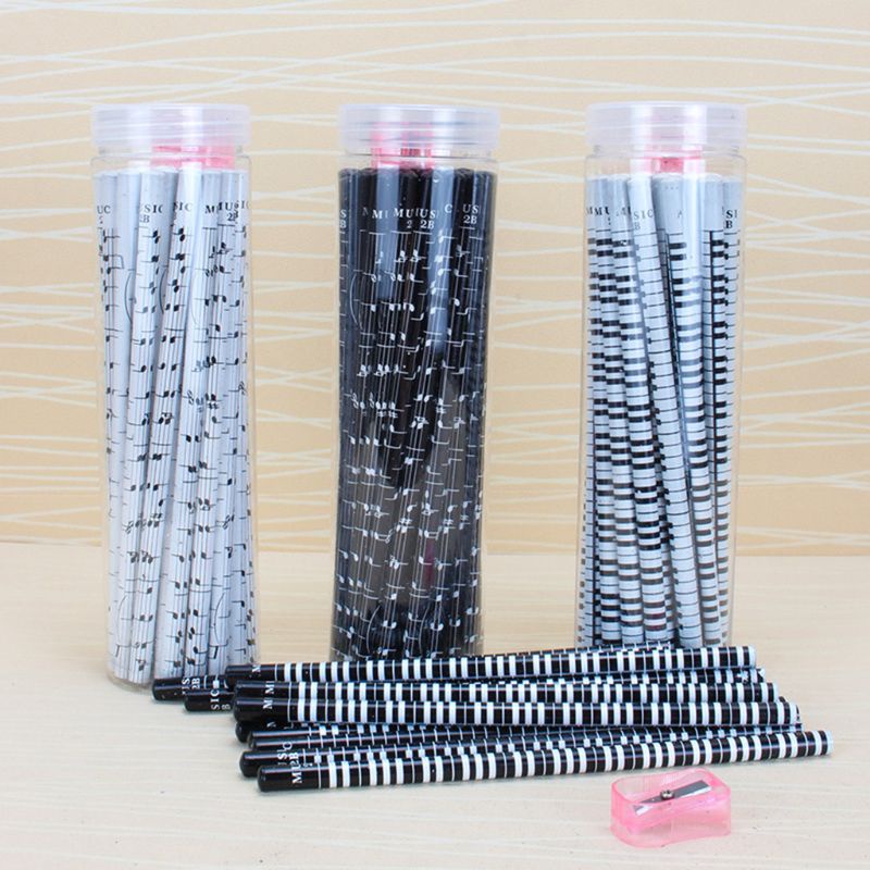 Set 36 Bút Chì 2B Hình Nốt Nhạc Xinh Xắn