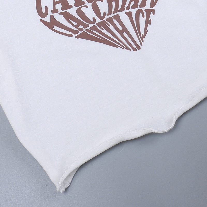 Áo Thun Nữ Ngắn Tay Cổ Tròn In Chữ Thời Trang