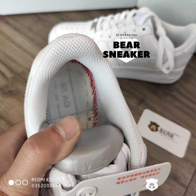 [Bear.sneaker]AF1 Air Force 1 trắng full bản BEST [Da xịn-check code lót]