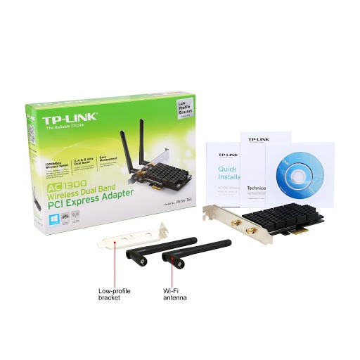 TP-Link Archer T6E - Bộ Chuyển Đổi PCI Express Không Dây Băng Tần Kép AC1300 - Hàng Chính Hãng