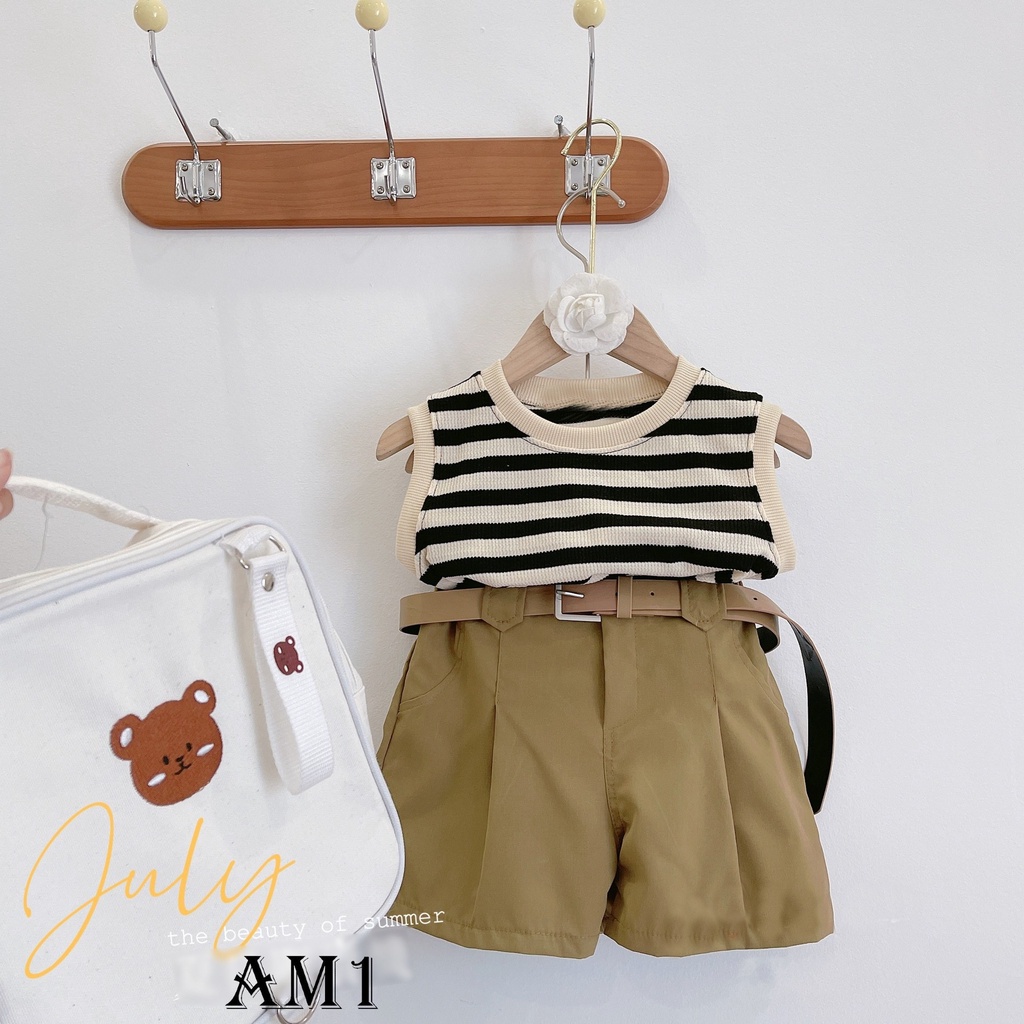 (10-30kg) Đồ bộ quần áo bé gái TẶNG KÈM thắt lưng TTR111 TTN112