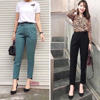 Quần Baggy nữ công sở - Hàng [VNXK] chất vải tuyết mưa - Kiểu dáng quần tây công sở hiện đại