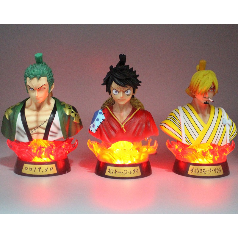 [SỐC] có sẵn Mô hình Zoro luffy sanji hải tặc mũ rơm ( one piece ) có đèn led