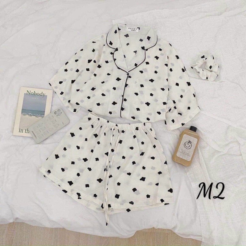 {ẢNH THẬT} Set đồ ngủ pijama hoạ tiết chất Kate thái | BigBuy360 - bigbuy360.vn