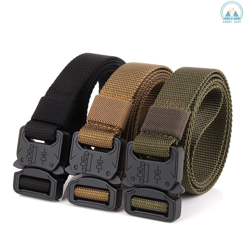 Sunny☀ Lixada Tactical Quick Release Belt with Heavy Duty Buckle for Outdoor Camping Mountaineering Climbing Training Hunting