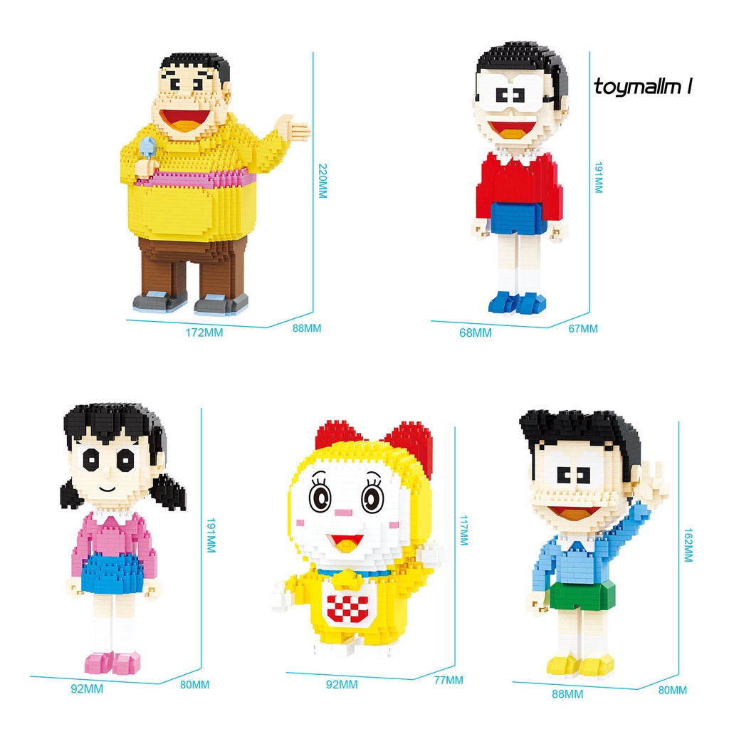 Bộ đồ chơi lắp ráp mô hình nhân vật Doraemon đáng yêu