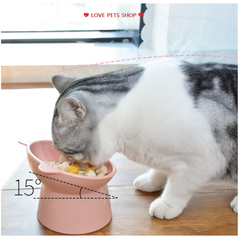 CHÉN ĂN CHO CHÓ MÈO CHỐNG GÙ LƯNG -  LOVE PETS SHOP