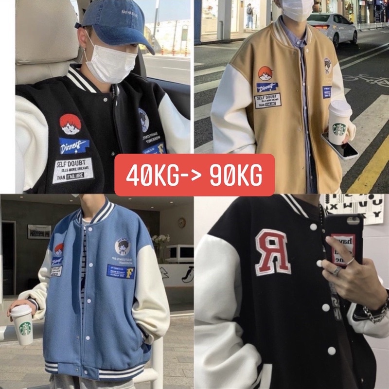 ◘Bomber Unisex Form Rộng bigsize 90kg [ Hàng có sẵn ]