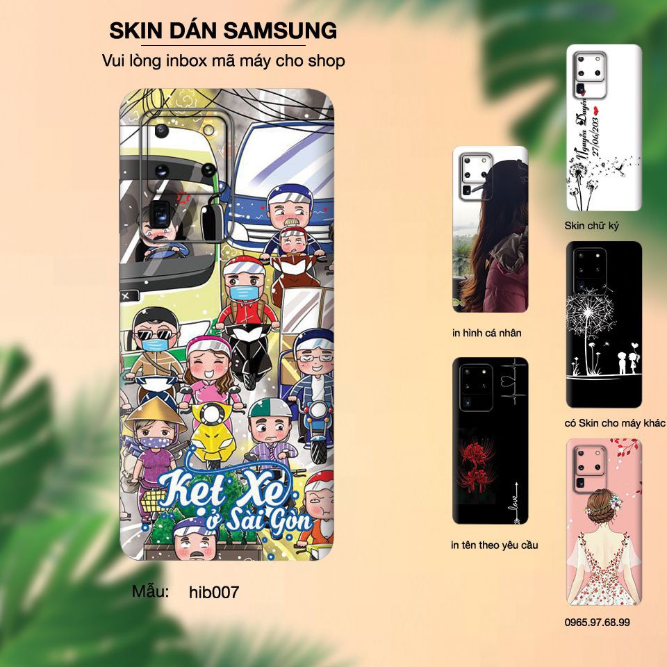 Skin dán điện thoại Samsung in hình Kẹt xe ở Sài Gòn - Chib007 (inbox mã máy cho Shop)