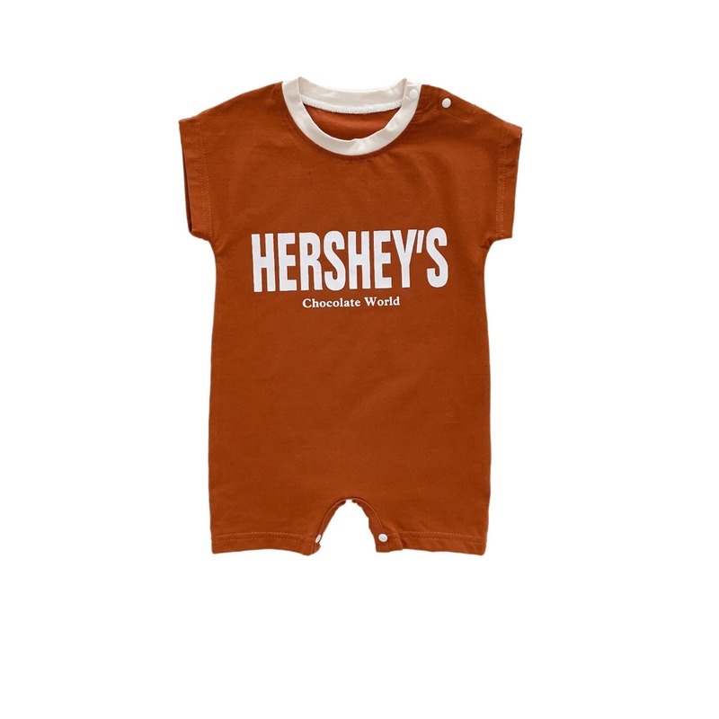 Bộ Áo Liền Quần Tay Ngắn In Chữ Dễ Thương Phong Cách Hàn Quốc Thời Trang Mùa Hè Cho Bé Sơ Sinh