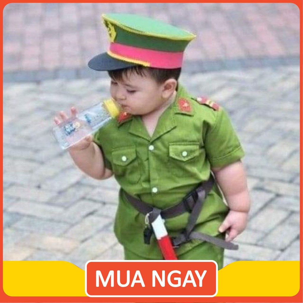 Bộ quần áo công an hình sự cho bé gái