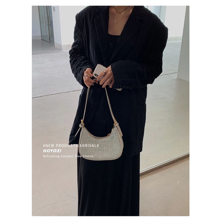 Túi kẹp nách nữ mùa hè túi xách dáng thuyền xách đơn giản hàn quốc 2 ngăn