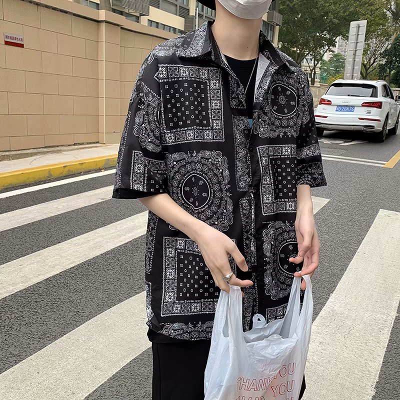 Áo sơ mi tay ngắn thời trang phong cách Hàn Quốc cho nam