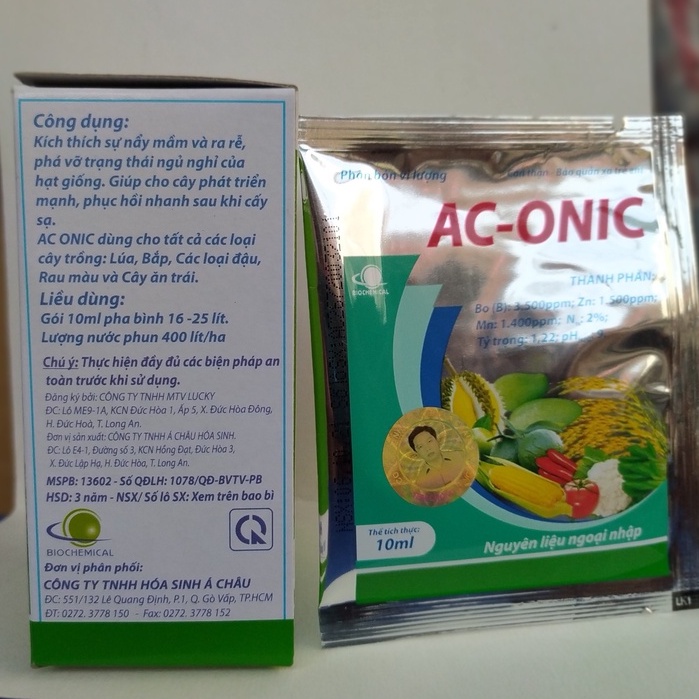 Phân Bón Lá AC ONIC - Kích Thích Tăng Trưởng 10ml