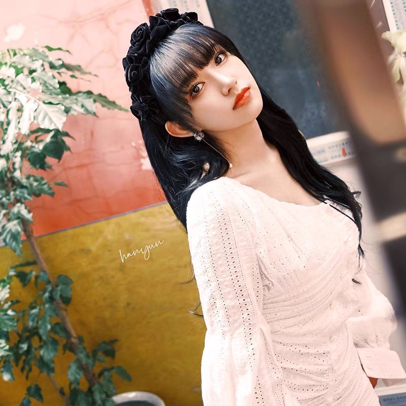 Băng đô cài tóc hoa hồng nhung cổ điển quý phái Haruka Accessories