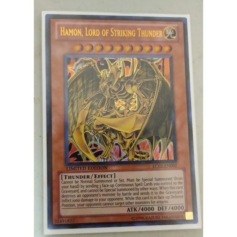 thẻ bài yugioh chính hãng ultra rare LC01 (Hamon, lord of striking thunder)