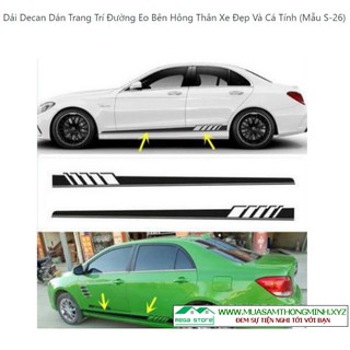 Bộ tem xe kiểu Mercedes trang trí 2 bên thân xe hơi đẹp và cá tính