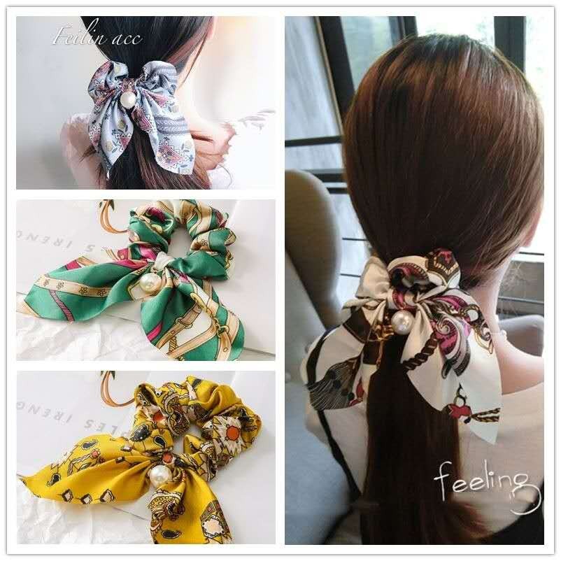 Dây buộc tóc KIDSBOWS gắn hạt ngọc trai giả thời trang xinh xắn cho nữ