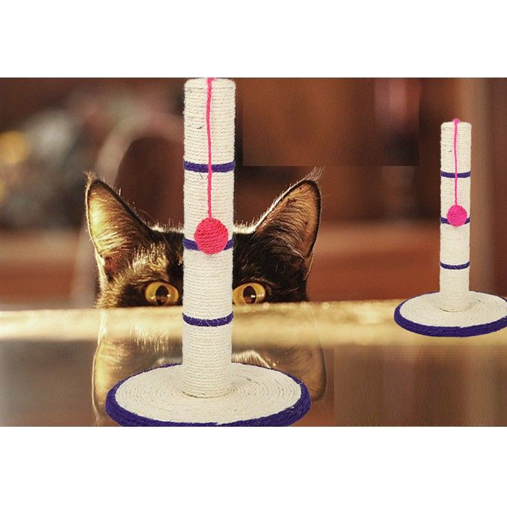 txka SALE TOP HCM - Đồ chơi mèo kiêm cào móng đế tròn, trụ tròn 1 con chuột (hanpet 4711851) có bàn cào móng cho mèo
