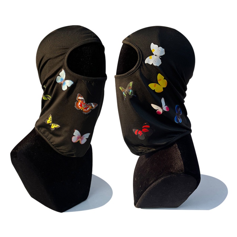 Khẩu Trang Chống Nắng Và Tia UV In Họa Tiết Bươm Bướm Dùng Khi Đạp Xe