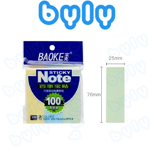 [Ship hỏa tốc] Sticky Note nhiều màu pastel thuận tiên ghi chép Baoke TZ3004 - TZ3005 - ByLy Store