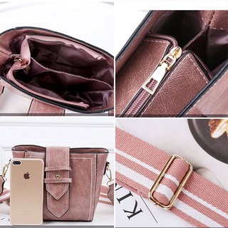 Túi đeo chéo nữ da thời trang, thiết kế khóa cài dây đeo bắt mắt, ngăn chứa rộng dãi đựng Ipad ví mỹ phẩm