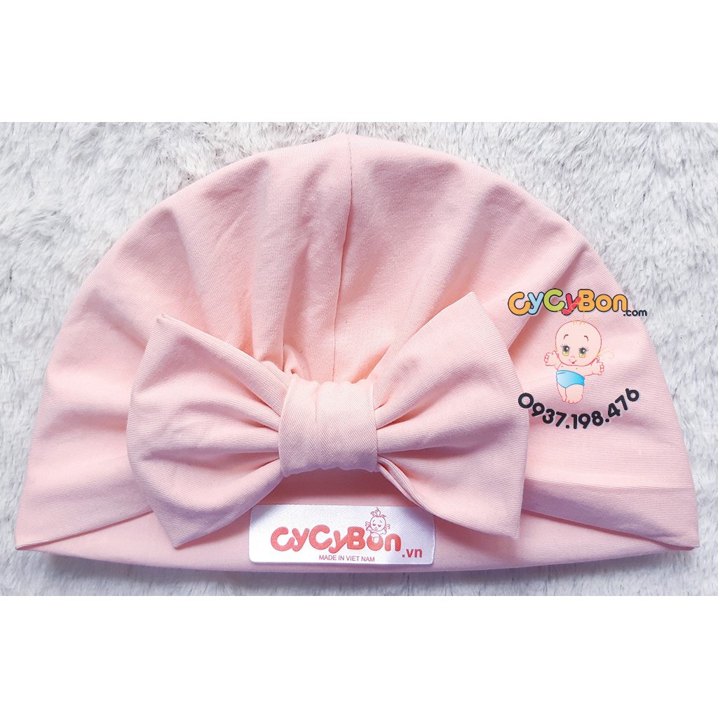 Mũ Nón Turban Cho Bé Gái Màu Hồng Da Chất Vải Cotton 4 Chiều Bao Co Giãn Có Đủ Kiểu -Size Cho Bé Từ Sơ Sinh !