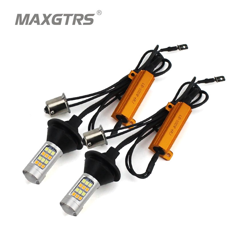 Bộ 2 Bóng Đèn Led MAXGTRS Bau15S S25 1156 42smd 2835 Cho Xe Hơi